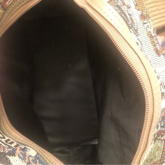 Vintage Pioneer Express Route 66 Needlepoint Tapestry Mini Duffel Bag Travel - Picture 11 of 11